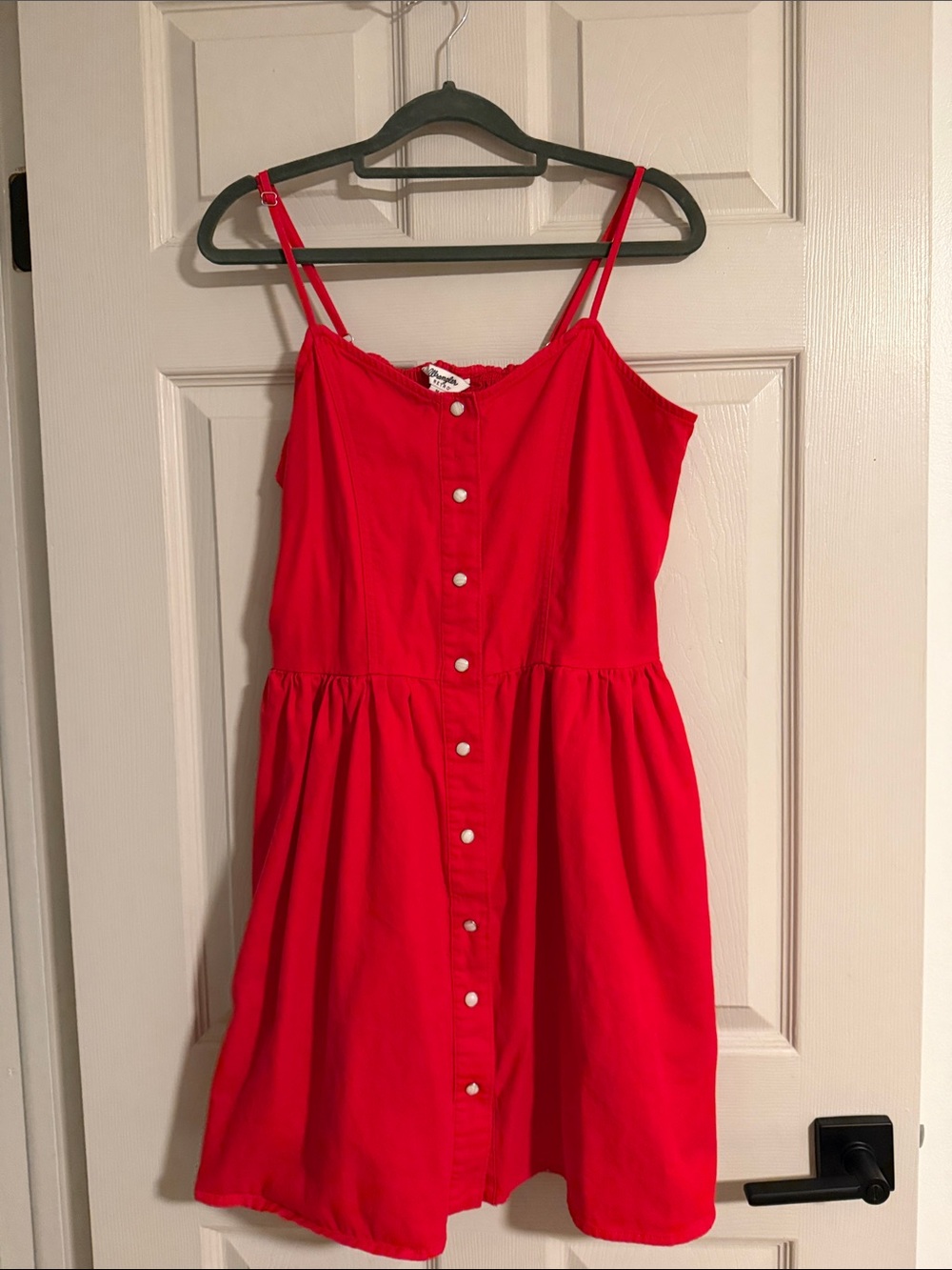 Wrangler Red Button-Front Sundress